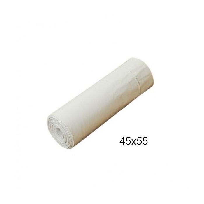 Sacchetti per spazzatura in HDPE bianchi 45 x 55 cm 20 litri rotolo da 30 pezzi Bio Extrusion