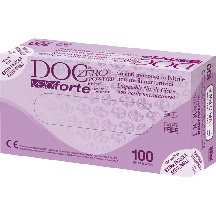 GARDENING DOC ZERO VELO FORTE Guanto in nitrile senza polvere conf. 100 pezzi