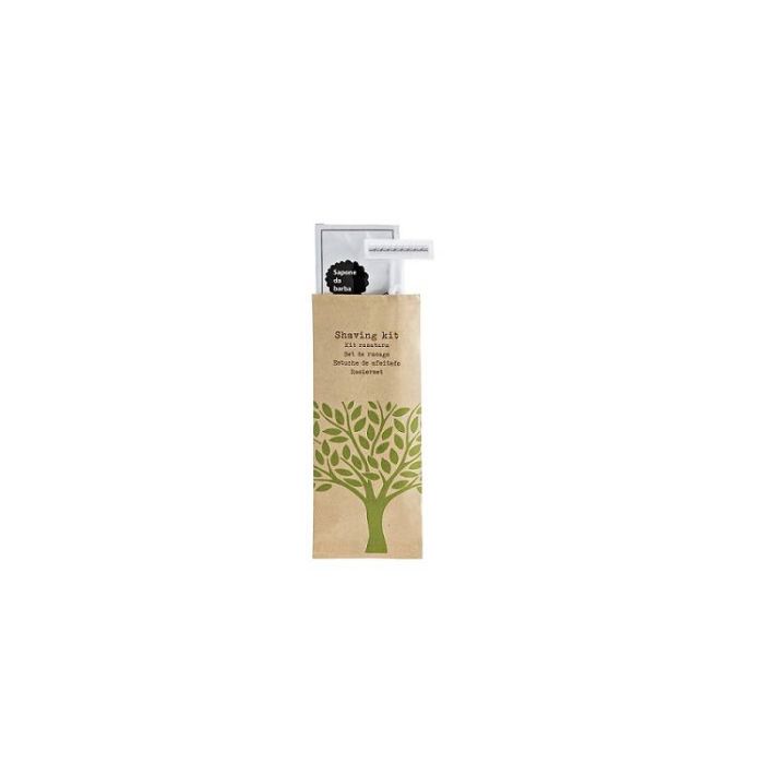 Set barba con rasoio monouso e sapone da barba monodose 50 pezzi Leone Natura