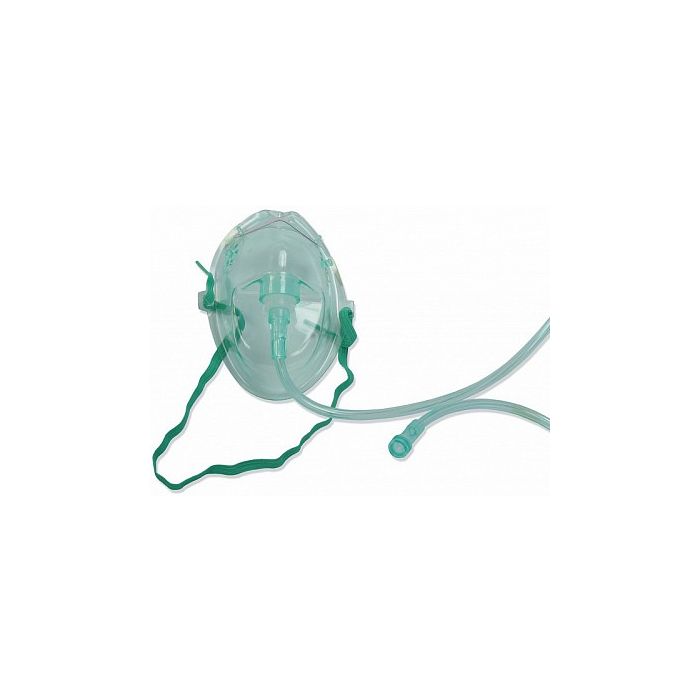Maschera per ossigeno a media concentrazione adulti con tubo antischiacciamento Fiab
