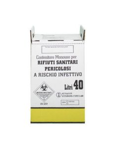 Contenitore per rifiuti sanitari speciali in cartone 40 litri