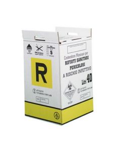 Contenitore per rifiuti sanitari speciali in cartone 40 litri