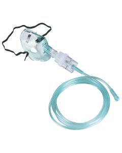 Maschera Aerosol con ampolla e tubo di due metri adulti e bambini-Kit aerosolterapia-Fiab