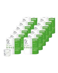 Papernet 411170 carta igienica fascettata bio tech 250 strappi 48 rotoli 2 veli
