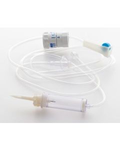 Deflussore con punto di infusione ad Y luer look con regolatore di flusso graduato 5-250 ml/h in busta sterile