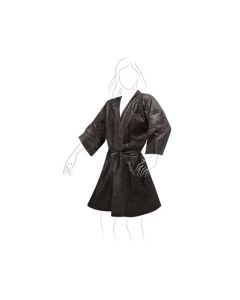 Kimono monouso nero in tnt leggero confezione 10 pezzi