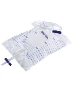 Rays sacche urina da letto 2000 cc con tubo da 90 cm con rubinetto di scarico e valvola antireflusso conf. 250 pezzi