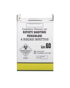 Contenitore per rifiuti sanitari speciali in cartone 60 litri 