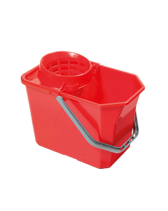 VDM COMFORT Secchio professionale con strizzatore in plastica rosso 15 litri