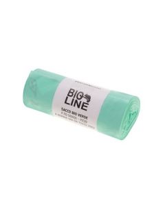 Sacchi per Umido Compostabili a rotolo 50 X 60 cm verdi 13 GR conf. 20 pezzi