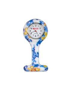 Orologio per infermiere fantasia foglie rotondo Gima
