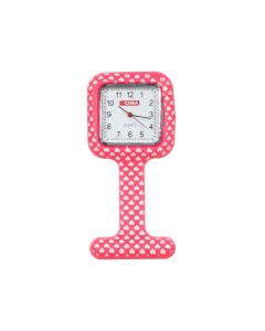 Orologio per infermiere quadrato fantasia cuori Gima