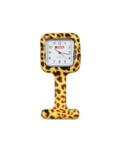 Orologio per infermiere quadrato fantasia leopardo Gima