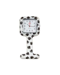 Orologio per infermiere quadrato fantasia impronte Gima