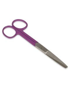Forbici rette con punte alterne in acciaio inox 14 cm anelli viola Gima
