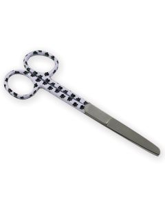 Forbici rette con punte alterne in acciaio inox 14 cm anelli fantasia orme Gima