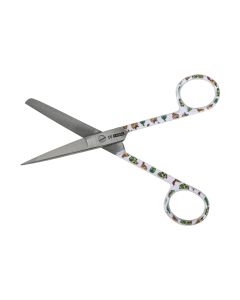 Forbici rette con punte alterne in acciaio inox 14 cm anelli fantasia bruco Gima