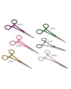 Pinza emostatica retta in acciaio inox anelli verdi 16 cm Gima