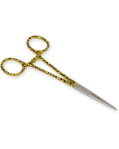 Pinza emostatica retta in acciaio inox anelli fantasia leopardo 16 cm Gima