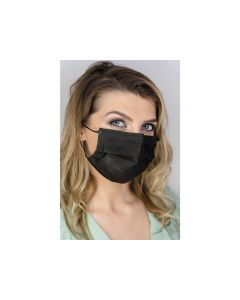 Mascherine chirurgiche filtranti nere tipo II con elastici per adulti Gima 50 pezzi