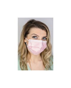 Mascherine chirurgiche filtranti rosa tipo II con elastici per adulti Gima 50 pezzi