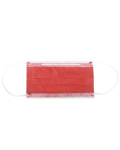 Mascherine chirurgiche filtranti rosse tipo II con elastici per adulti Gima 50 pezzi