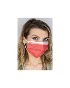 Mascherine chirurgiche filtranti rosse tipo II con elastici per adulti Gima 50 pezzi