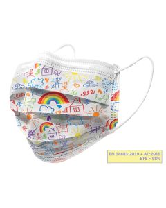 Mascherine Chirurgiche filtranti IIR cartoon adulti Gisafe Gima Conf. 10 pezzi