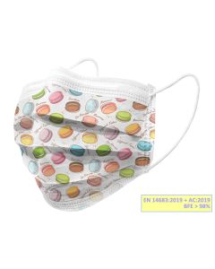 Mascherine Chirurgiche filtranti IIR macarones adulti Gisafe Gima Conf. 10 pezzi