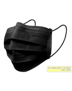 Mascherine Chirurgiche filtranti IIR nere adulti Gisafe Gima Conf. 50 pezzi