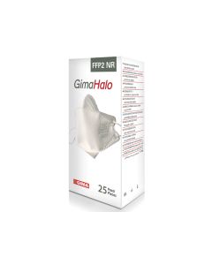 Mascherine FFP2 senza valvola con elastici GIMA HALO conf. 25 pezzi