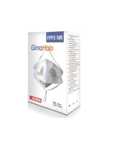 Mascherine FFP3 con valvola con elastici GIMA HALO conf. 15 pezzi