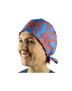 Cappellino chirurgico sala operatoria fantasia corallo taglia M Gima
