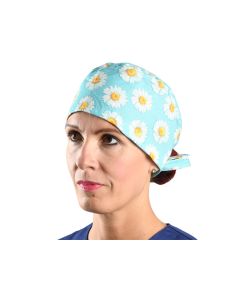 Cappellino chirurgico sala operatoria fantasia margherite taglia M Gima