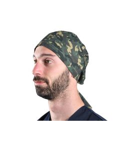 Cappellino chirurgico sala operatoria fantasia militare verde taglia M Gima