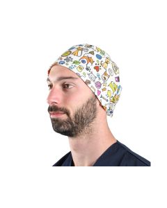 Cappellino chirurgico sala operatoria fantasia cani smile taglia M Gima