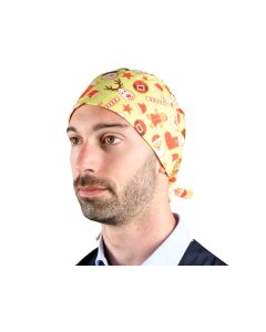 Cappellino chirurgico sala operatoria fantasia natale taglia M Gima