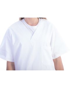 Casacca medica bianca in cotone/poliestere unisex taglia S Gima