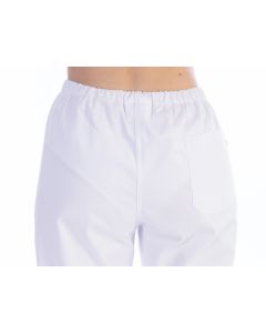 Pantaloni infermiere bianchi unisex cotone/poliestere taglia L Gima 