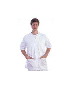 Casacca con bottoni bianca in cotone/poliestere unisex taglia M Gima