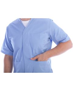 Casacca con bottoni azzurra in cotone/poliestere unisex taglia XS Gima