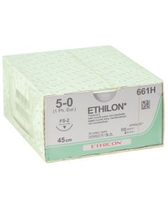 Sutura monofilamento sterile non assorbibile Ethicon Ethilon 5/0 ago 19 mm Conf. 36 pezzi