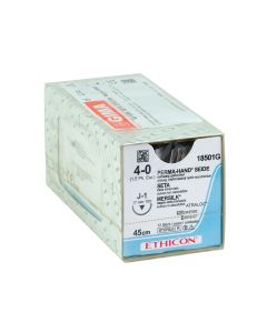 Sutura in seta intrecciata non assorbibile Ethicon Perma-Hand 4/0 ago 17 mm 12 pezzi