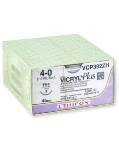 Sutura assorbibile Ethicon Vicryl Plus 4/0 ago 19 mm 36 pezzi