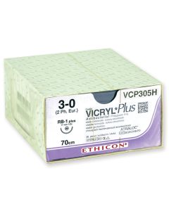 Sutura assorbibile Ethicon Vicryl Plus 3/0 ago 17 mm 36 pezzi