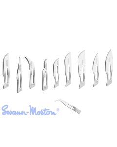 Lame bisturi in acciaio al carbonio Swann-Morton n. 10 sterili 100 pezzi