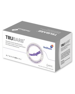 Sutura ass. Trubarb calibro 3/0, curva 3/8, ago 19 mm, lung. 45 cm, viola, conf. 6 pezzi
