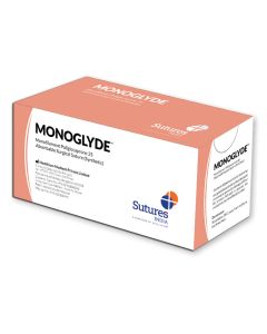 Sutura ass. Monoglyde calibro 0, curva 1/2, ago 30 mm, lung. 70 cm, incolore, conf. 12 pezzi