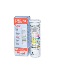 Strisce urine in flacone per test visivi professionali, 10 parametri conf. 100 pezzi