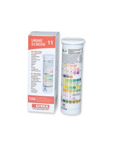 Strisce urine in flacone per test visivi professionali, 11 parametri conf. 100 pezzi